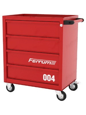 Тележка инструментальная FERRUM "CLASSIC" 02.004L-3000 4 ящика (красная) 02.004L-