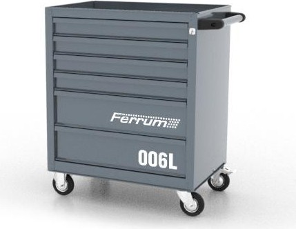 Тележка инструментальная FERRUM "CLASSIC" 02.006L-9007 6 ящиков (серая) 02.006L-9007