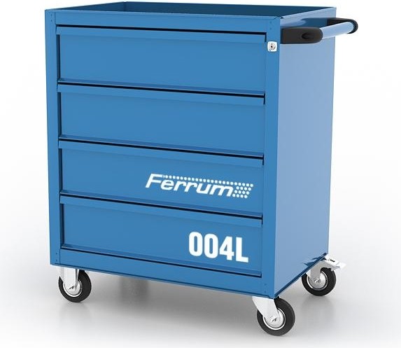 Тележка инструментальная FERRUM "CLASSIC" 02.004L-5015 4 ящика (синяя) 02.004L-