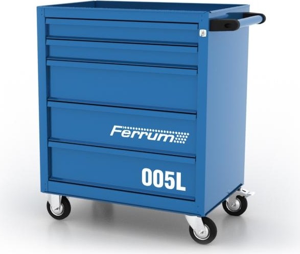 Тележка инструментальная FERRUM "CLASSIC" 02.005L-5015 5 ящиков (синяя) 02.005L-