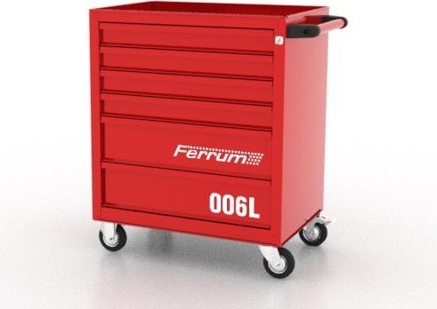 Тележка инструментальная FERRUM "CLASSIC" 02.006L-3000 6 ящиков (красная) 02.006L-3000