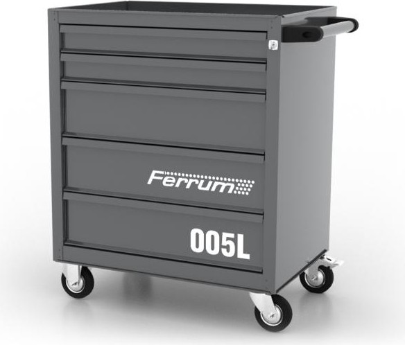 Тележка инструментальная FERRUM "CLASSIC" 02.005L-9007 5 ящиков (серая) 02.005L-