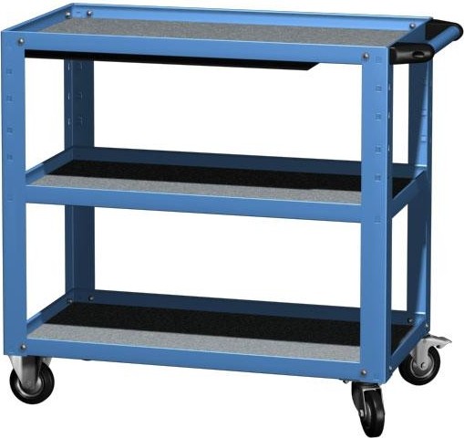 Тележка инструментальная FERRUM "CLASSIC" 02.230L-5015 3 полки (синяя) 02.230L-5015