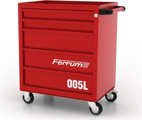 Тележка инструментальная FERRUM "CLASSIC" 02.005L-3000 5 ящиков (красная) 02.005L-