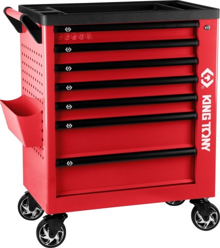 Тележка инструментальная KING TONY "PROFESSIONAL" 7 выдвижных ящиков, красная 87G38-7B