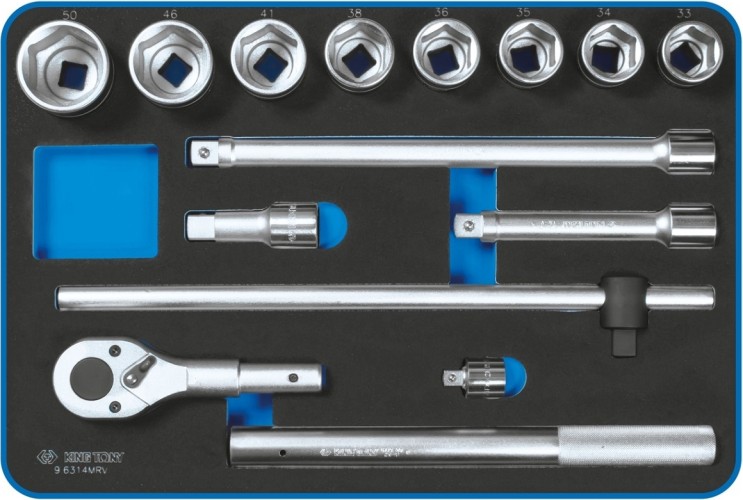 Тележка инструментальная KING TONY "ACTION" с набором инструментов 327 пр, серая 9G38-327MRVG - изображение 2