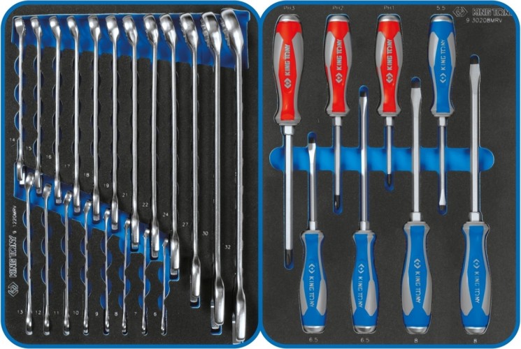 Тележка инструментальная KING TONY "ACTION" с набором инструментов 327 пр, серая 9G38-327MRVG - изображение 4