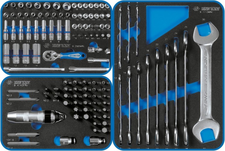 Тележка инструментальная KING TONY  "BOARD" с набором инструментов 325 пр, синяя 9G38-325MRVB - изображение 3