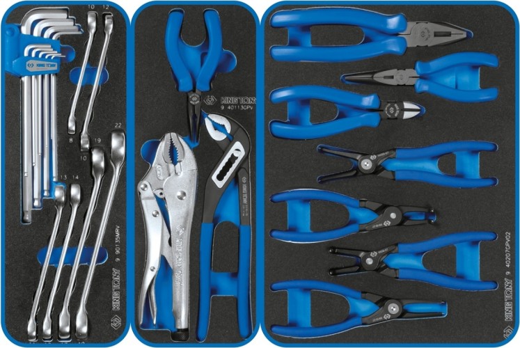 Тележка инструментальная KING TONY "DRIVE" с набором инструментов 251 пр, синяя 9G38-251MRVB - изображение 4