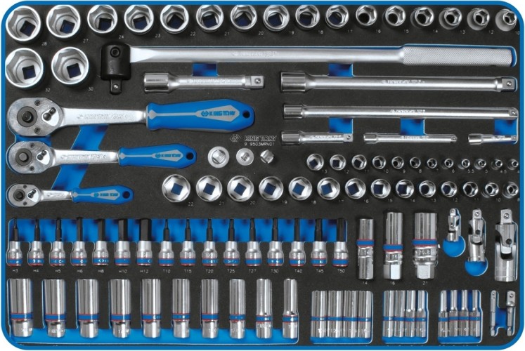 Тележка инструментальная KING TONY "DRIVE" с набором инструментов 251 пр, серая 9G38-251MRVG - изображение 4