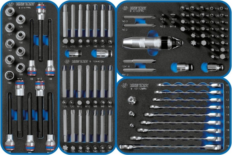 Тележка инструментальная KING TONY "ACTION" с набором инструментов 327 пр, серая 9G38-327MRVG - изображение 3