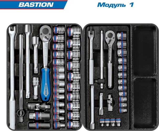 Тележка инструментальная KING TONY "BASTION" с набором инструментов 204 пр, серая 9G38-100MRG - изображение 2