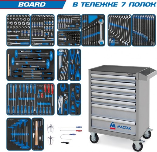 Тележка инструментальная KING TONY "BOARD" с набором инструментов 325 предметов 934-325AMG 934-325AMG