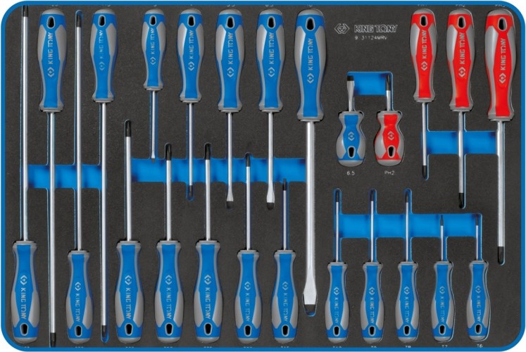 Тележка инструментальная KING TONY "CLAIM" с набором инструментов 286 пр, синяя 9G38-286MRVB - изображение 3
