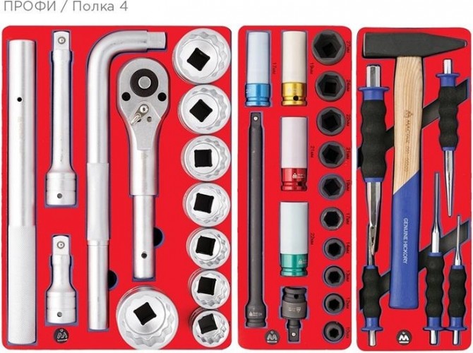 Тележка инструментальная МАСТАК 52-05299G "профи" 299 предметов, серая - изображение 5