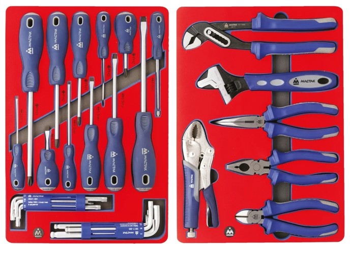 Тележка инструментальная МАСТАК 52-05161R01 "старт" 161 предмет, красная - изображение 4