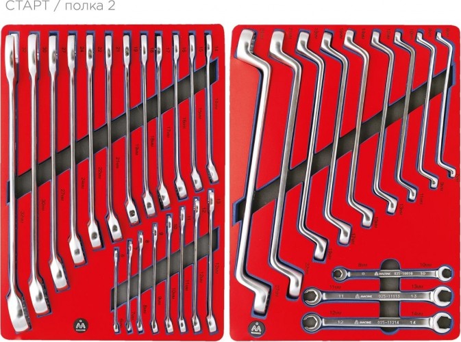 Тележка инструментальная МАСТАК 52-05161G "старт" 161 предмет, серая - изображение 3