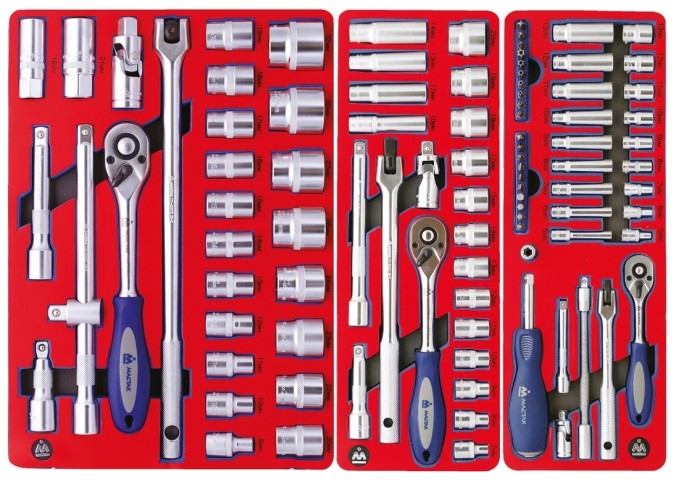 Тележка инструментальная МАСТАК 52-05161R01 "старт" 161 предмет, красная - изображение 2