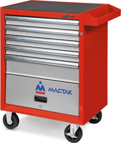 Тележка инструментальная МАСТАК 522-05581MR Оптима 5 полок и отсек, красная