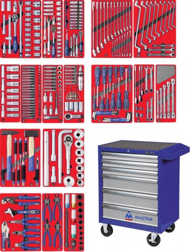 Тележка инструментальная МАСТАК "ЭКСПЕРТ" 323 предмета, синяя 52-06323B 52-06323B