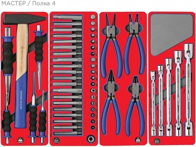 Тележка инструментальная МАСТАК 52-05205G 205 предметов, серая - изображение 5