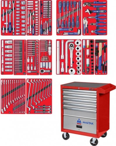 Тележка инструментальная МАСТАК "ПРОФИ" 299 предметов, красная 52-05299R 52-05299R - изображение 2