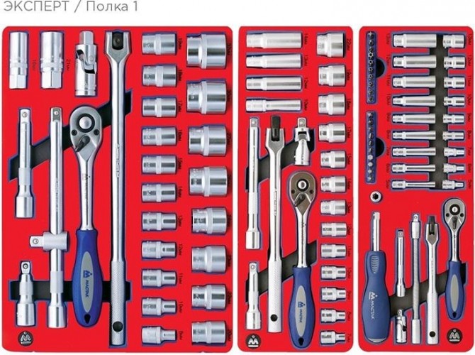 Тележка инструментальная МАСТАК 52-07323G  "эксперт" 323 предмета, серая - изображение 2