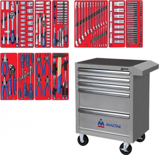 Тележка инструментальная МАСТАК 52-05186G СТАНДАРТ 186 предметов 52-05186G