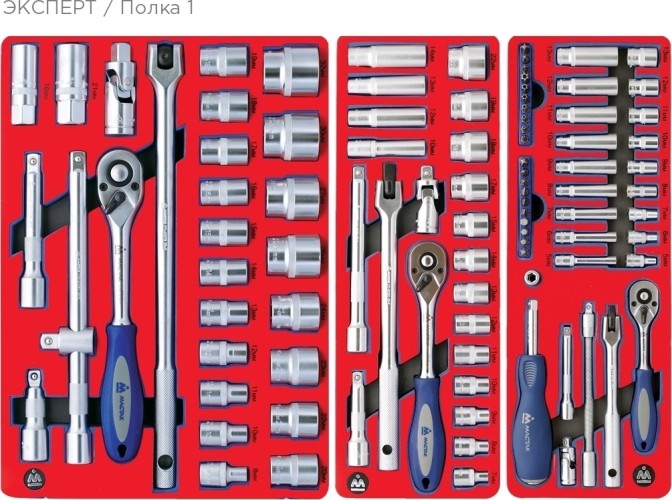 Тележка инструментальная МАСТАК "ЭКСПЕРТ" 323 предмета, синяя 50-07323B 50-07323B - изображение 5