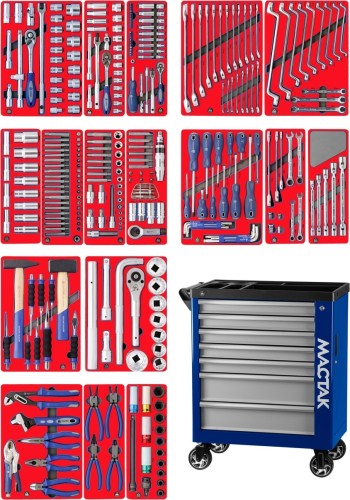 Тележка инструментальная МАСТАК "ЭКСПЕРТ" 323 предмета, синяя 50-07323B 50-07323B