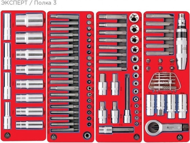 Тележка инструментальная МАСТАК 52-07323G  "эксперт" 323 предмета, серая - изображение 4