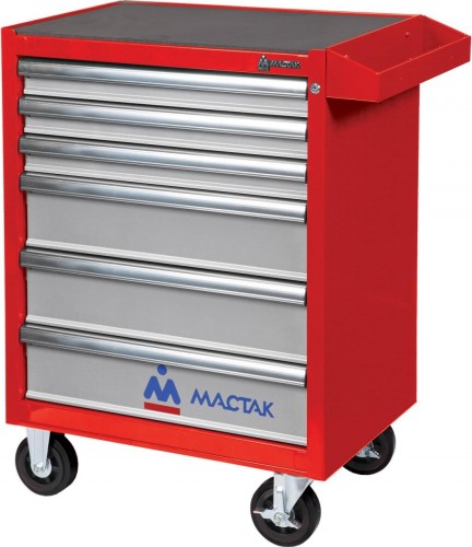 Тележка инструментальная МАСТАК 521-06581MR Оптима 6 полок, красная