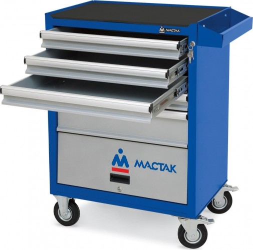 Тележка инструментальная МАСТАК 522-05581MB Оптима 5 полок и отсек, синяя - изображение 3