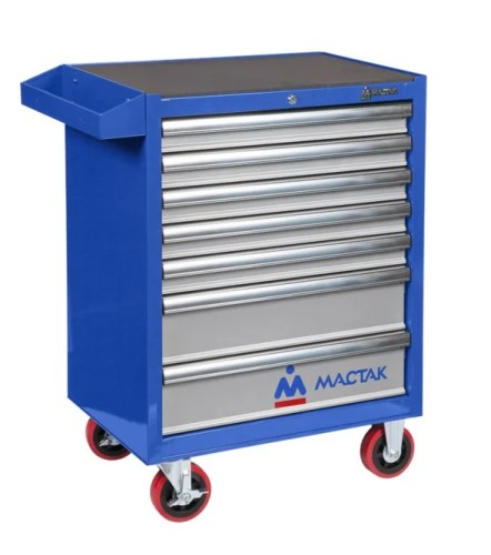 Тележка инструментальная МАСТАК 521-07581B 7 выдвижных полок, синяя