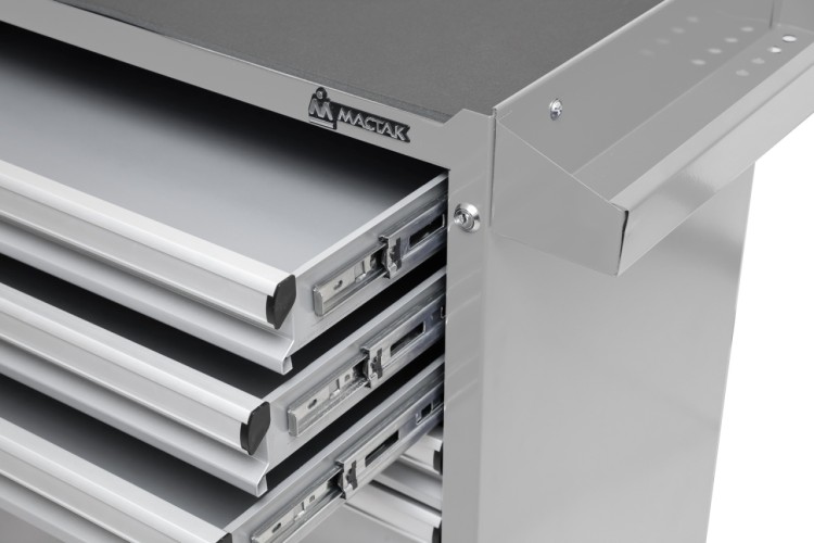 Тележка инструментальная МАСТАК 521-07581MG 7 полок, «оптима», серая - изображение 2