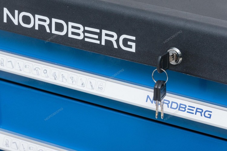 Тележка инструментальная NORDBERG T5N профессиональная (синяя) T5N(B) - изображение 2