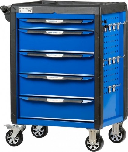 Тележка инструментальная NORDBERG T5P с системой защиты от опрокидывания (синяя) ЦБ-00015050