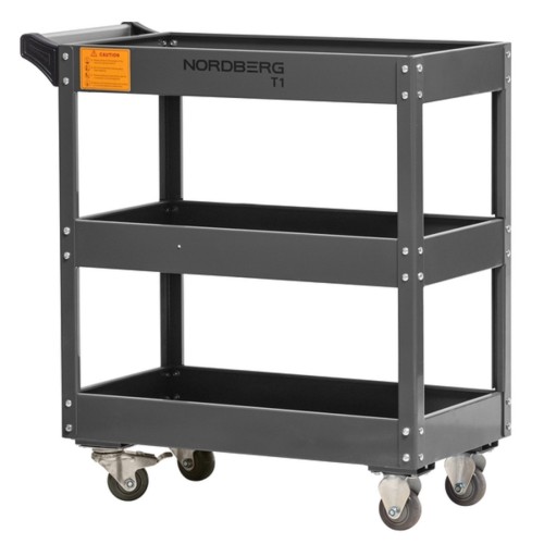 Тележка инструментальная NORDBERG T1 3 полки, серая T1(G)