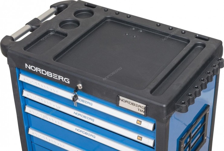 Тележка инструментальная NORDBERG T6N профессиональная (серая) ЦБ-0009451 - изображение 3
