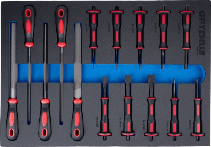 Тележка инструментальная с набором инструментов OPTIMUS OPT-717P 7 полок, 298 предметов в0000139220 - изображение 3