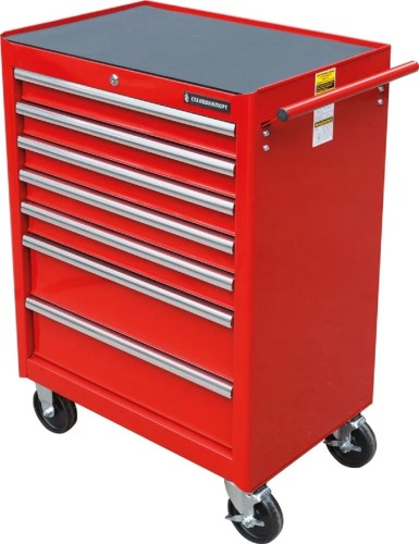 Тележка инструментальная СТАНКОИМПОРТ BTD-270071CS красная на колесах 7 ящиков BTD-270071CS red