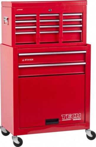 Тележка инструментальная STAYER MASTER комбо, 2 ящика + ящик настольный, 7 полок, 616х330 38909-K
