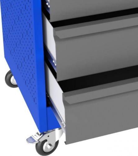 Тележка инструментальная ВЕРСТАКОФФ PROFFI 950.7 RAL5005 7 выдвижных ящиков RAL7024 103115 M - изображение 3