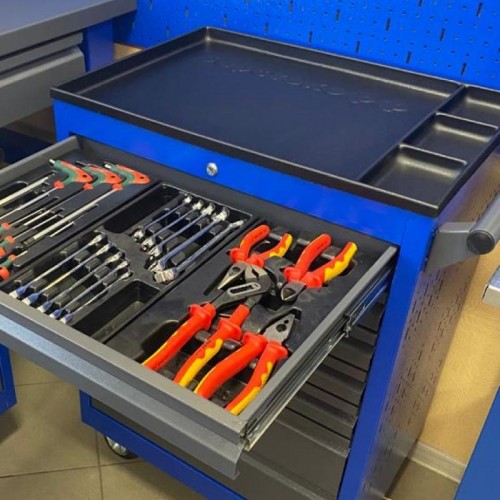 Тележка инструментальная ВЕРСТАКОФФ PROFFI 950.5 RAL5005 5 выдвижных ящиков RAL7024 103111 M - изображение 5