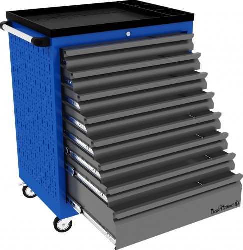 Тележка инструментальная ВЕРСТАКОФФ PROFFI 950.8 RAL5005 8 выдвижных ящиков RAL7024 103117 M - изображение 2