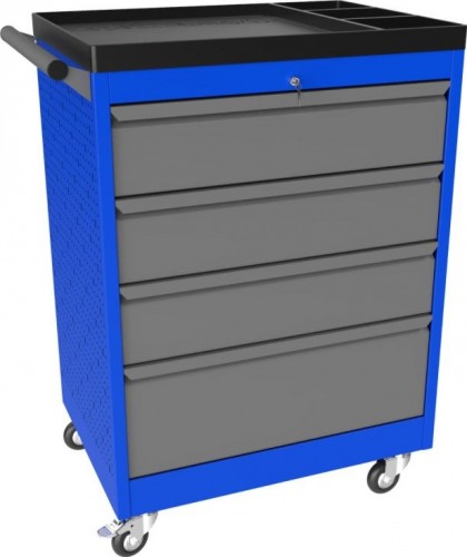 Тележка инструментальная ВЕРСТАКОФФ PROFFI 950.4 RAL5005 4 выдвижных ящика RAL7024 103109 M