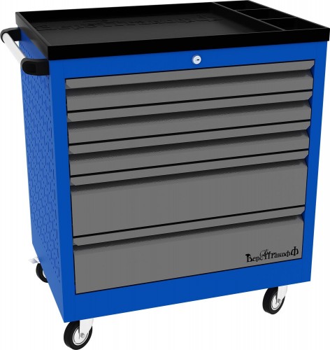 Тележка инструментальная ВЕРСТАКОФФ PROFFI 795.5 RAL5005 5 выдвижных ящиков RAL7024 103103 M