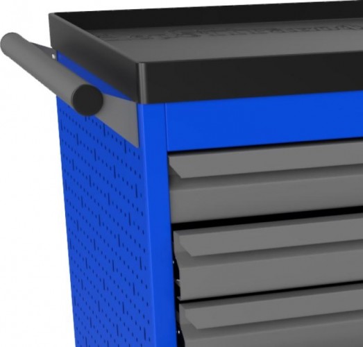 Тележка инструментальная ВЕРСТАКОФФ PROFFI 950.7 RAL5005 7 выдвижных ящиков RAL7024 103115 M - изображение 4