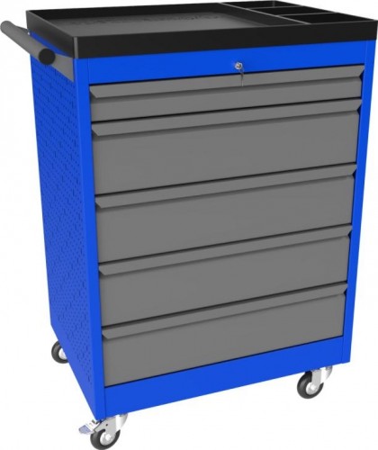 Тележка инструментальная ВЕРСТАКОФФ PROFFI 950.5 RAL5005 5 выдвижных ящиков RAL7024 103111 M