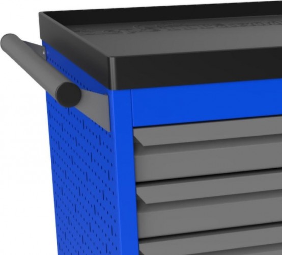 Тележка инструментальная ВЕРСТАКОФФ PROFFI 795.7 RAL5005 7 выдвижных ящиков RAL7024 103107 M - изображение 4